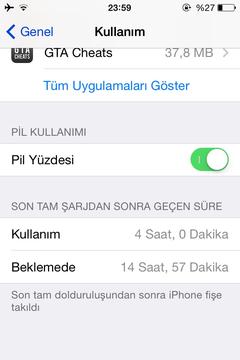  iPhone 5s şarj süresi nasıl