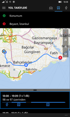  Windows 10 Mobile ile gelen Windows Haritalar harika! (Here Maps'i köşeye bırakın.)