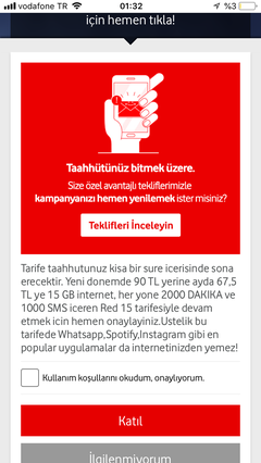 Yeni Vodafone Red Tarifeleri ve Icerikleri