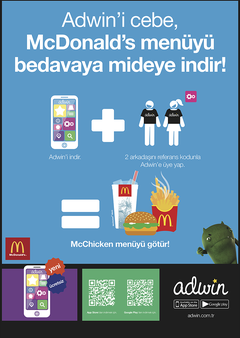  Adwin'den Bedava McDonalds's menü bedava..