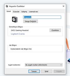 Logitech G432 ve Ghub yardım lütfen