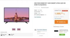  SEG 55SCU9600 4K SMART LED TV 1999 TL TEKNOSA'DA