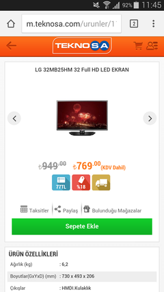  LG 32MB25H Full HD LED Monitör 699 TL
