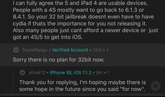  32 bit jailbreak çıkmıyor