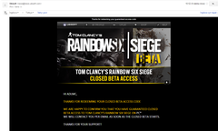  Rainbow Six Siege Closed Beta Key