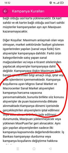 Maximum Ramazan kampanyası 200/20puan markette Toplam200tl