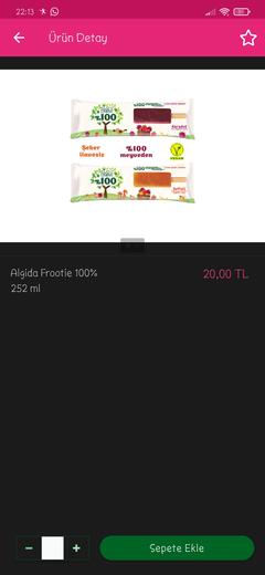 Algida Frootie %100 meyve püreli /banabi paket 10TL