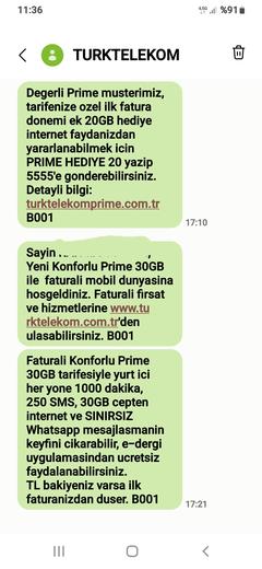 TÜRK TELEKOM FATURALI 30 GB 115 TL