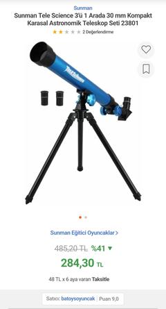 Sunman Tele Science 3'ü 1 Arada 30 mm Kompakt Karasal Astronomik Teleskop  Seti 23801 | DonanımHaber Forum