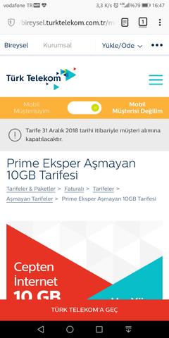 [BAŞARDIK] Prime Eksper Aşmayan 10GB Tarifesi >256 KBPS [AKN KALKMASI İÇİN BTK+THH ŞİKAYET EDİYORUZ]