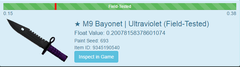 ★ M9 Bayonet | Ultraviolet FT (%20 Float) 330tl 