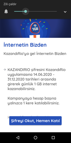 Kazandırio'dan 1GB hediye