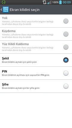  Ekran kilidini degiştiremiyorum LG p880