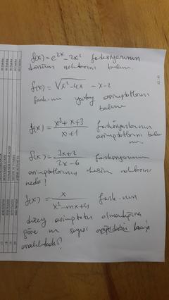  Son Matematik Yazılı Sorularım YARDIM