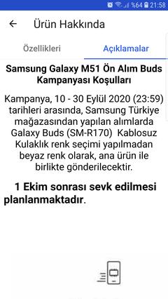 SAMSUNG GALAXY M51 [ANA KONU]