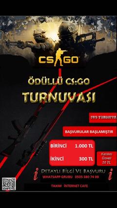 1.300 TL ödüllü CSGO İnternet Cafe Turnuvası  