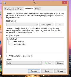  Windows 8.1 Ses Efektleri Sorunu