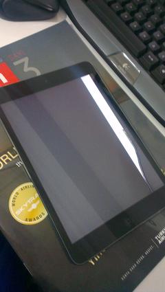  İpad mini retina LCD kırıldı.