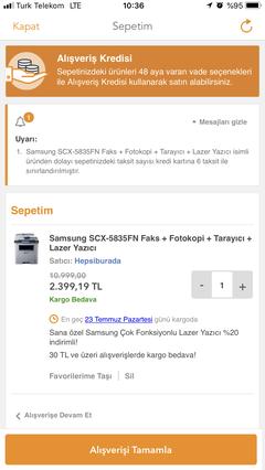 8000 TL indirime giren Samsung Yazıcı + Fotokopi + Fax + Tarayıcı