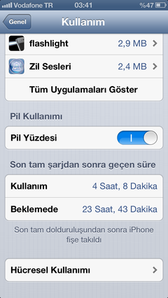  •••iPhone 5 sarj durumlariniz•••