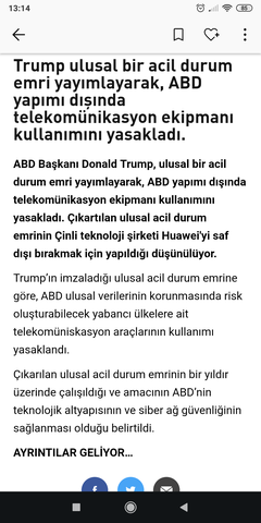 Abd menşeili olmayan telekomünikasyon ürünleri yasaklandi