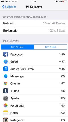  İphone 6 plus ios 8.1 pil safari takılmalar ve donmalar(pil performansı)