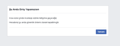 Facebook - Şüpheli hareketler tespit ettik uyarısı