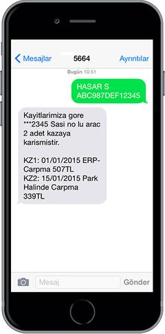 5664 Hasar Sorgulamada Arabanın Farklı Görünmesi