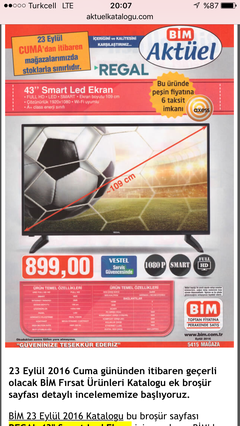  Bim - Regal 43' Tv [899TL]