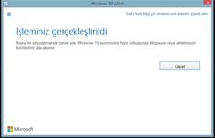  ücretsiz Windows 10 yükseltme rezervesi