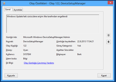  Windows 8 de  işlemleri log tutma