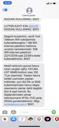 25 dkda Türkiye içinde  3100 TL faturama yansıdı