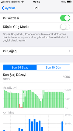 Pil Sağlığımızı paylaşıyoruz (iOS 11.3)