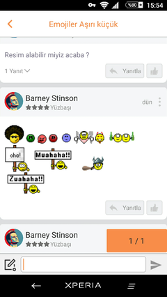  Emojiler Aşırı küçük