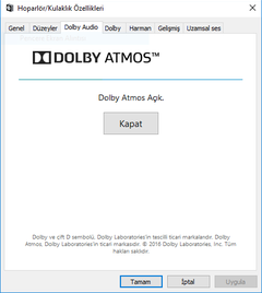 Realtek sürücüsü (Dolby Atmos, SRS, Harman Kardon)