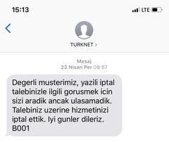 Zahmet Olmazsa Aboneliğimi İptal Eder misin Sevgili TurkNet!