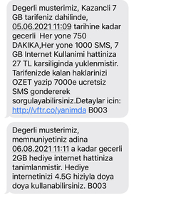 Vodafone 2021 Faturasiz Guncel sms Gecis Tarifeleri