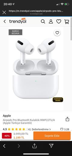 Airpods Pro 1649 TL | Airpods 2  839 TL