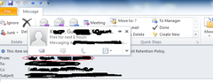  Outlook 2010 - gonderenin e-mail adresi gorunmuyor.