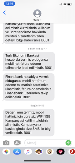 25 dkda Türkiye içinde  3100 TL faturama yansıdı