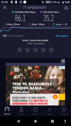 MOBİL İNTERNET HIZ TESTLERI PAYLAŞIMI [ANA KONU]