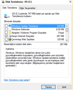  Windows 10 Depolama sorunu