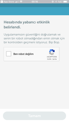 ios - scope - recaptcha sorunu