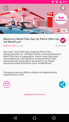 Maximum Kartla 3x100 petrol ofisi akaryakıt alışverişine 50 maxipuan