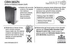  NetMASTER Uydunet CBW-383ZN