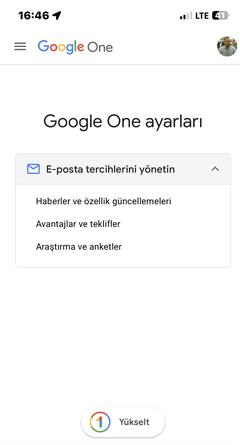 Google One - Yıllık Üyelik Uzatma Yöntemi
