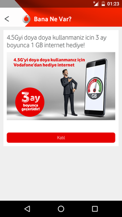 Vodafone yanımda 3 ay 1 gb hediye internet yeni