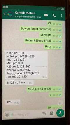 erbil de telefon fiyatlari 2019