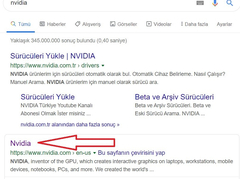 Nvidia driver sayfası çalışmıyor