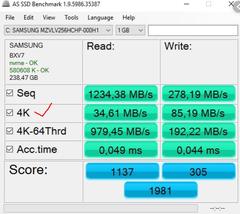 Samsung 970 evo plus Nvme SSD hızı hk